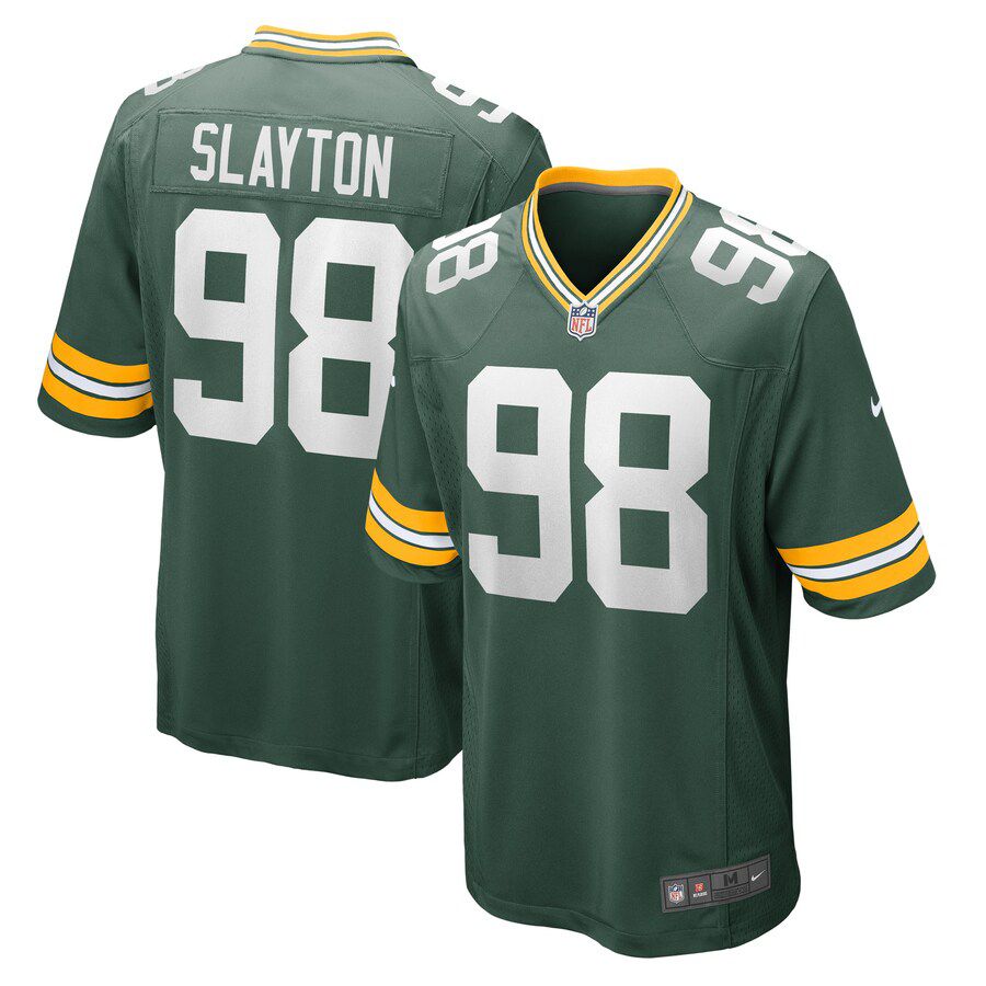 Men Green Bay Packers #98 Chris Slayton Nike Green Game Player NFL Jersey